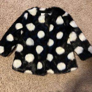 NWOT Kate Spade Faux Fur Toddler Jacket